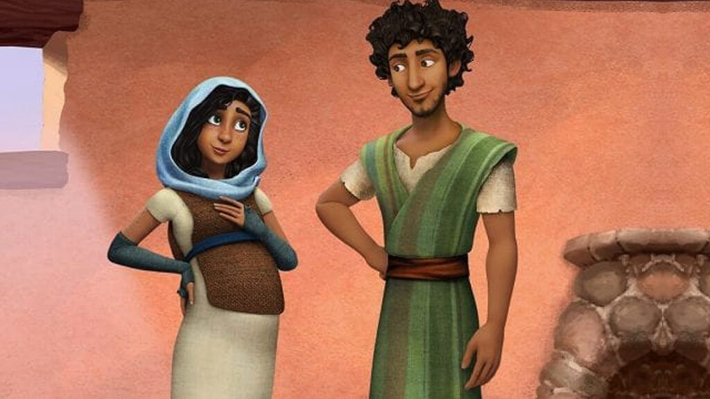 Mary & Joseph in the Film The Star (2017) - Sony Pictures Animation