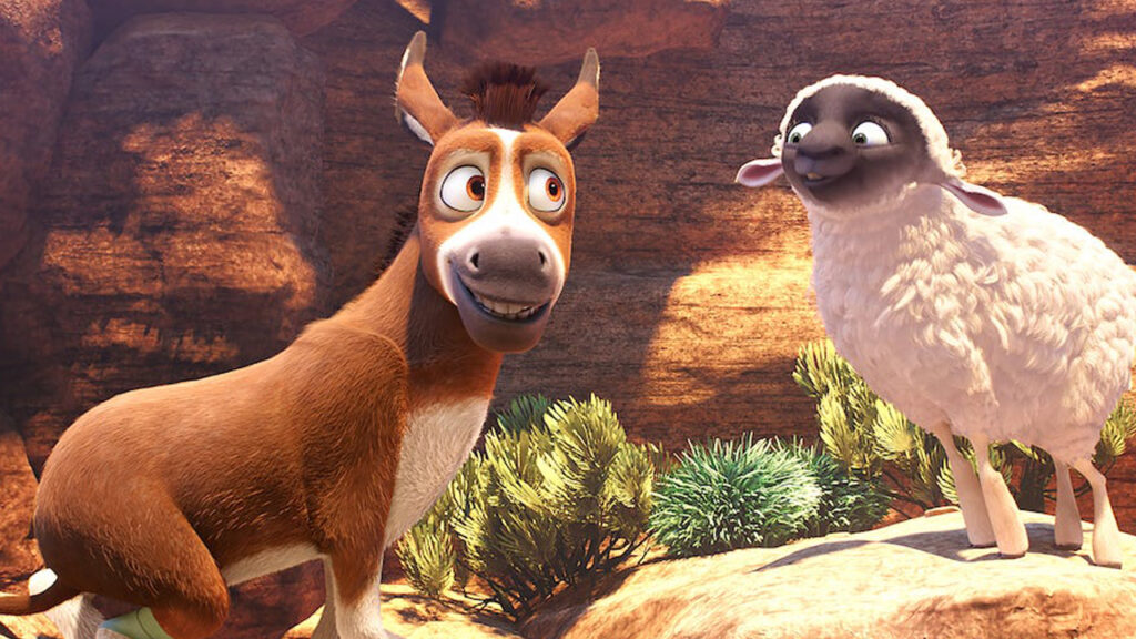 Bo the Donkey and Ruth the Sheep in the Film The Star (2017) - Sony Pictures Animation